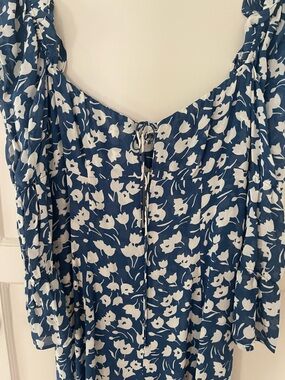 Reformation Blue and White Floral Midi Dress